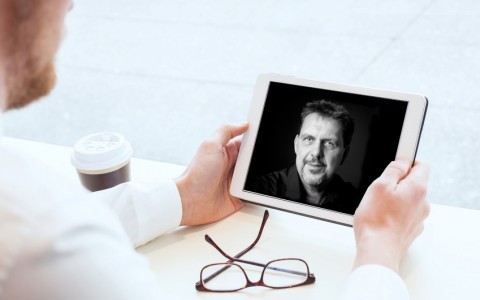Mobiles Coaching über Skype-Michael Lahme ist im Bildschirm zu sehen.